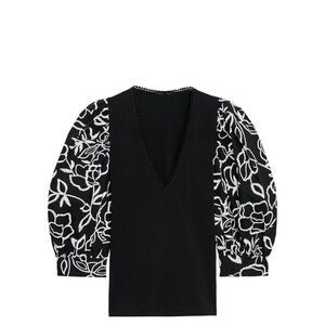 Zara Black and White Floral Top